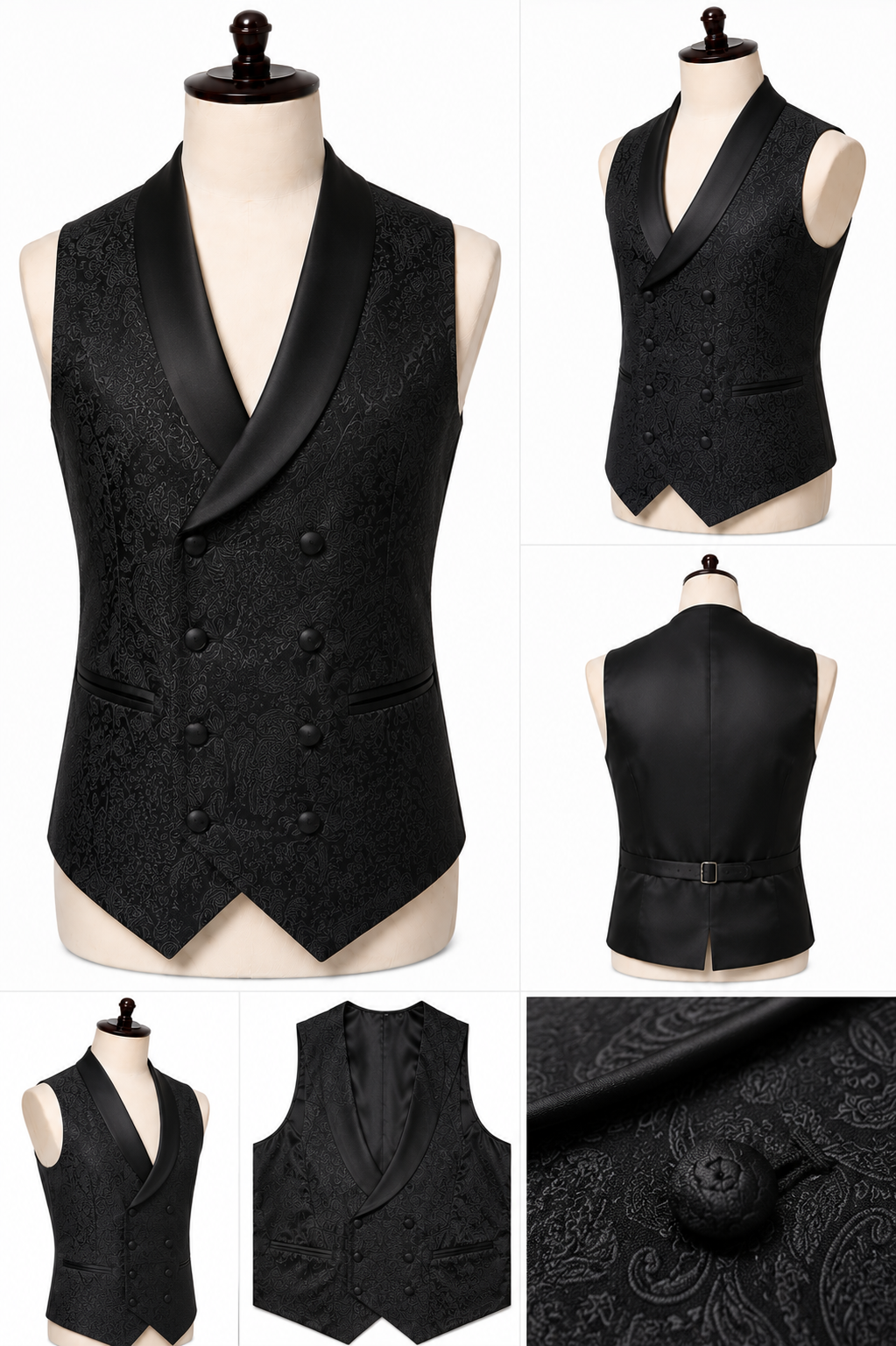 Shawl Lapel Double Breasted Waistcoats
